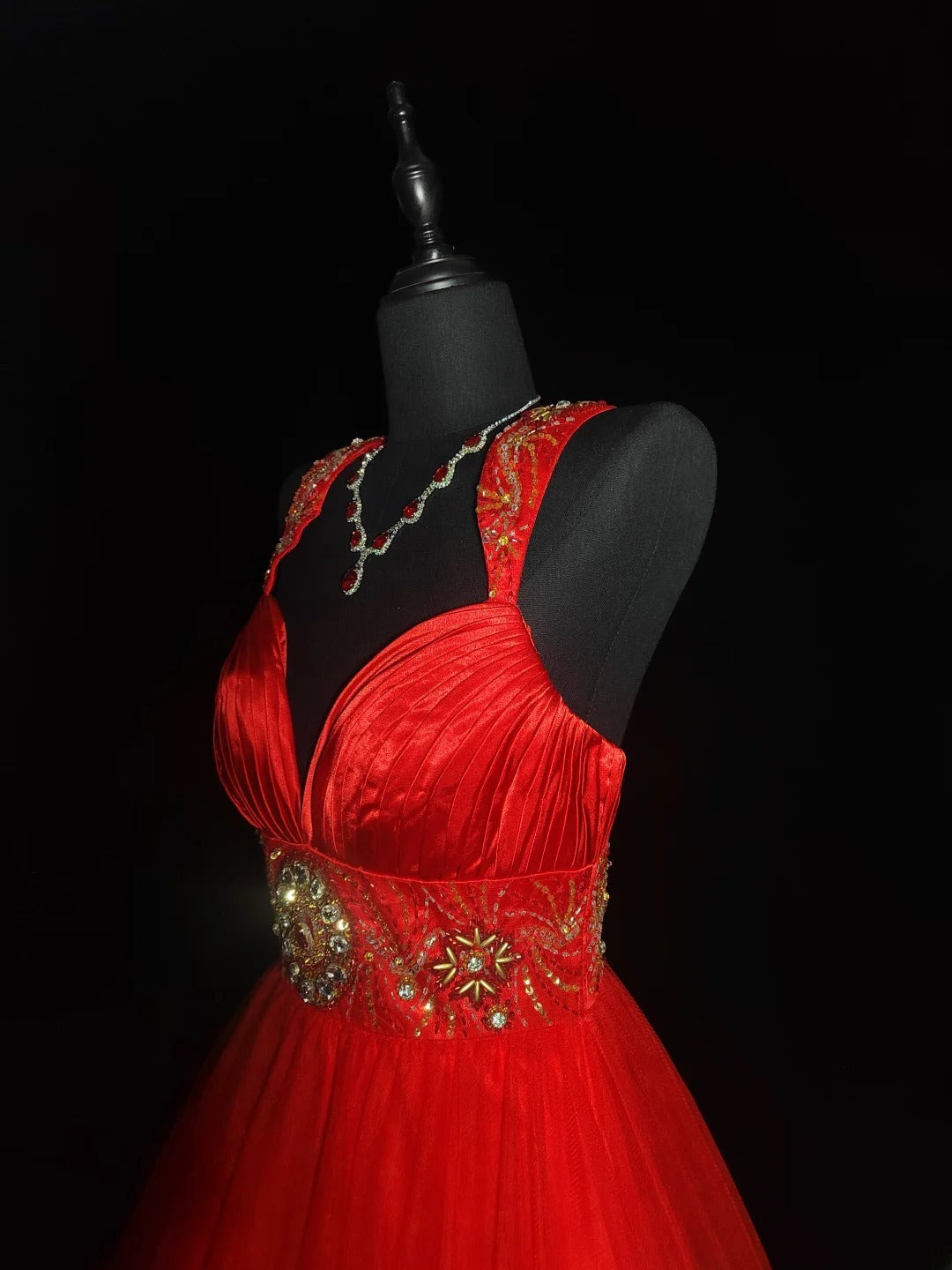 Vintage Ballkleid mit Herzausschnitt, rotes Tüllkleid, kurzes Kleid für den 16. Geburtstag, Homecoming-Kleid, Cocktailkleid AS030