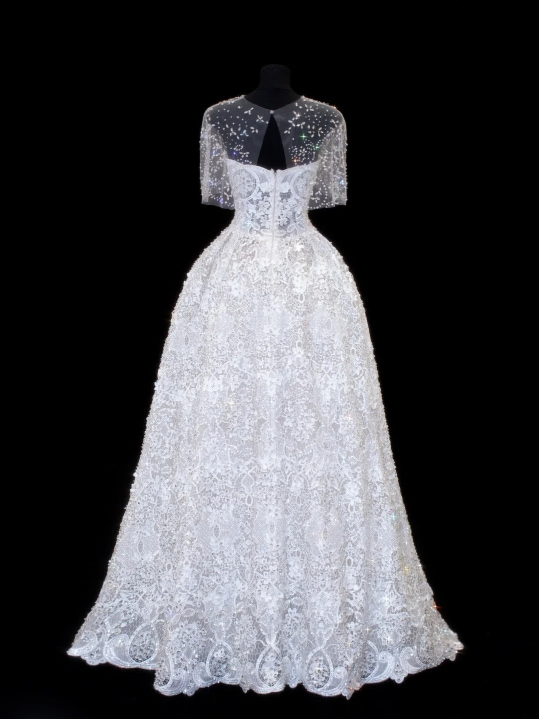Robes de mariée élégantes et sobres pour la mariée, robes de bal bustier à manches cape blanches, robe de mariée petite/grande taille pour femmes SA030