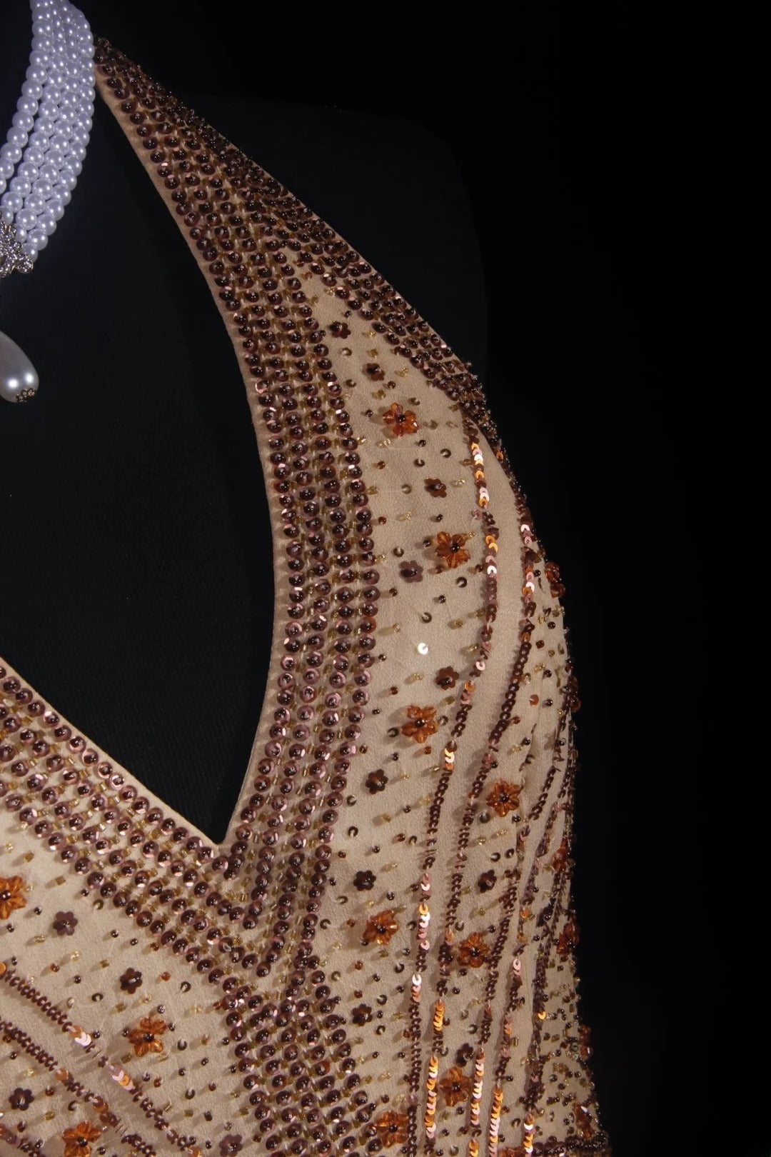 Robe de bal vintage années 90 pour femme, coupe asymétrique en mousseline avec perles, robe de soirée formelle AS032