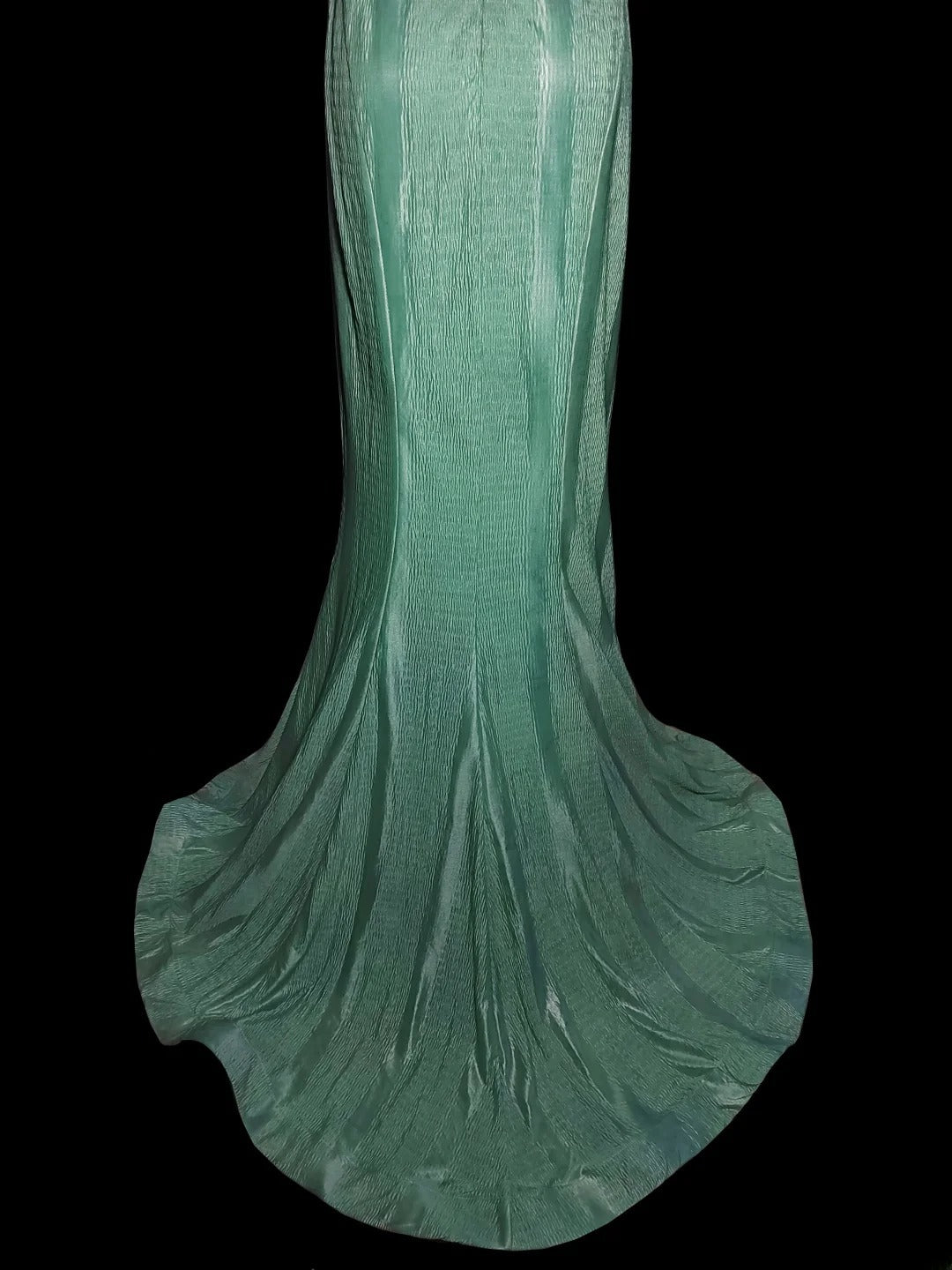 Elegantes, mintgrünes Meerjungfrauen-Abendkleid mit V-Ausschnitt, ideal für Highschool-Teenager, Abschlussball oder Schulball (AS037)