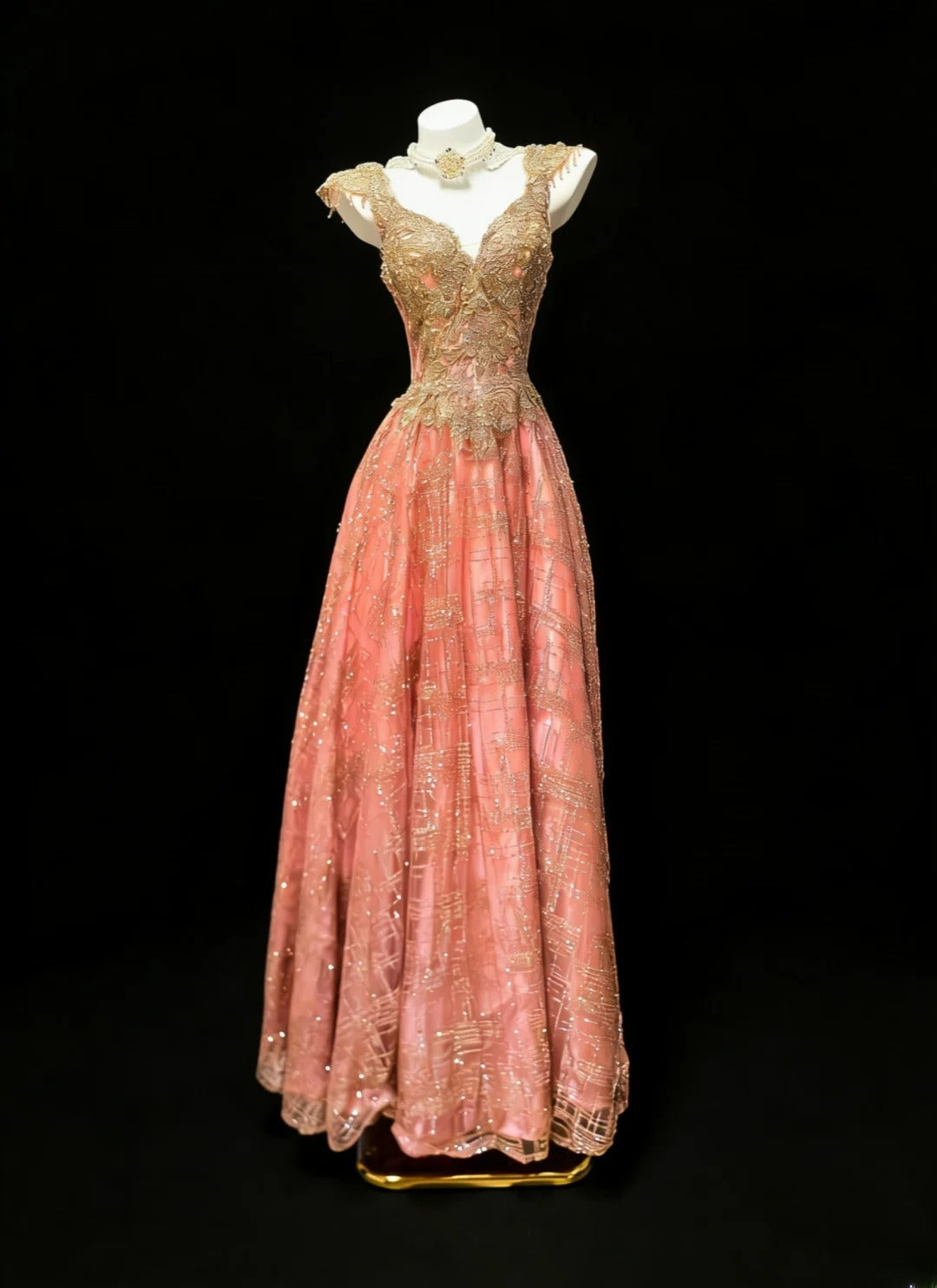 Vintage Ballkleid mit Herzausschnitt, Pailletten und Applikationen, langes Kleid für Quinceañera, Sweet 15 und 16 Geburtstag AS039