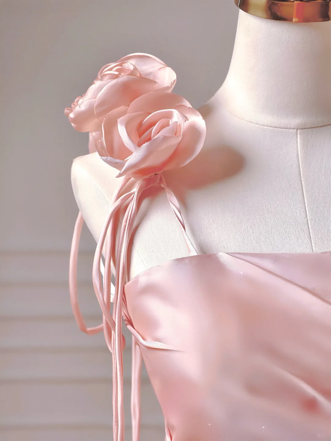 Elegantes, schlichtes A-Linien-Abendkleid aus rosa Satin mit One-Shoulder-Schnitt – ein beeindruckendes, langes Abendkleid für Teenager und Mädchen (AQ040)