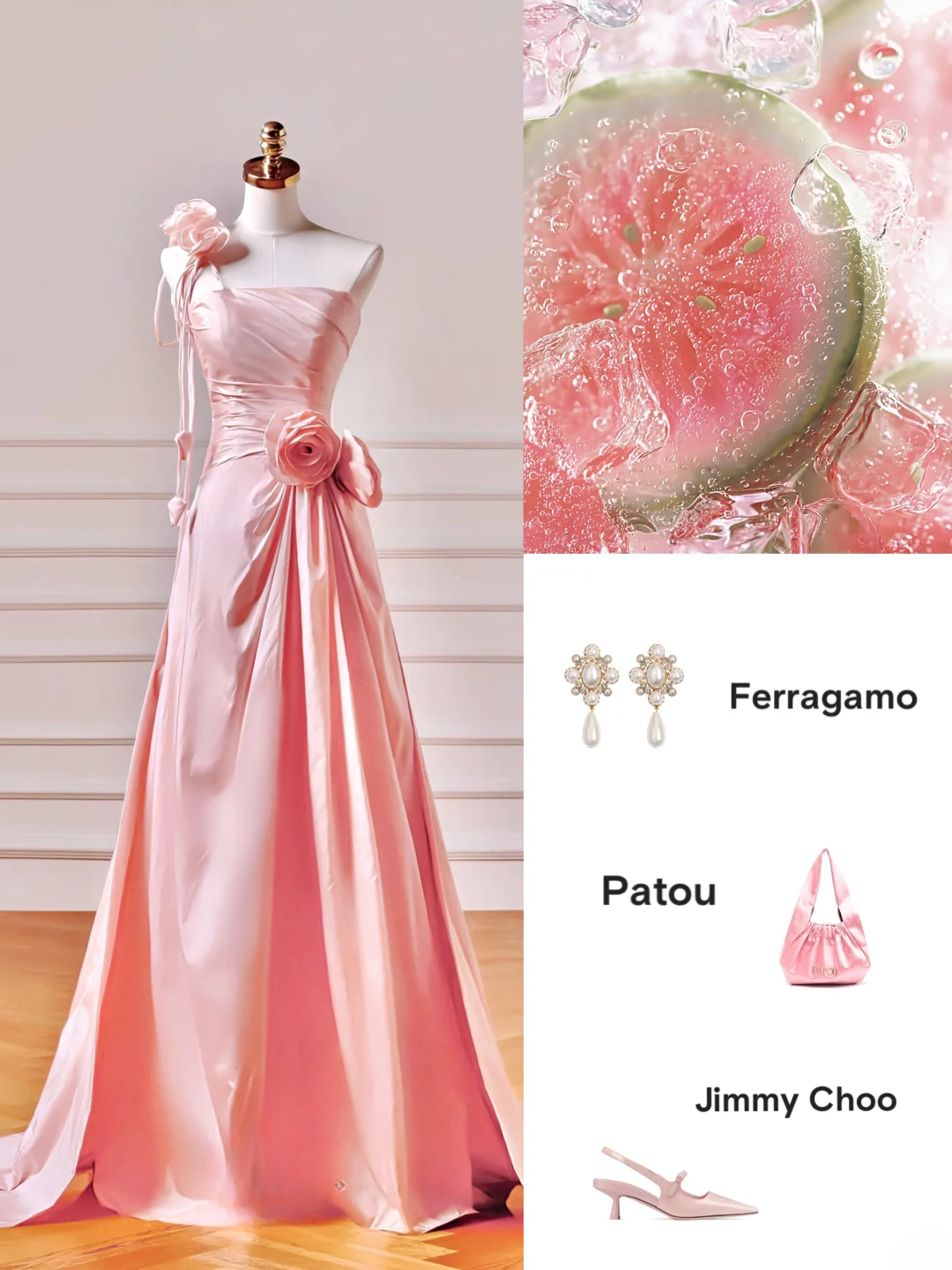 Elegantes, schlichtes A-Linien-Abendkleid aus rosa Satin mit One-Shoulder-Schnitt – ein beeindruckendes, langes Abendkleid für Teenager und Mädchen (AQ040)
