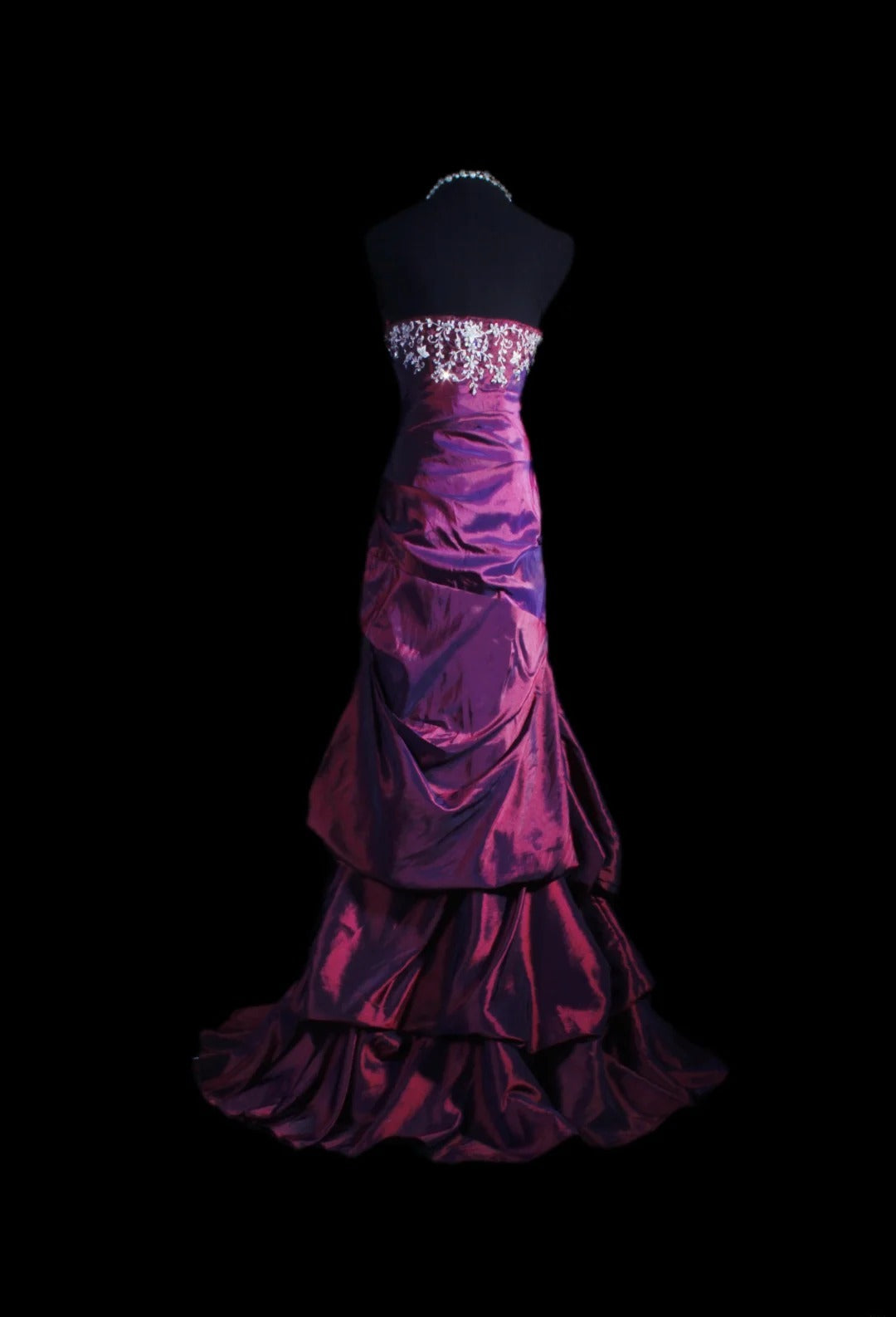Vintage Prom Dresses 90s Formal Mermaid Sweetheart Grape Taffeta With Beadings Long Party Gowns Prom Dresses AS046