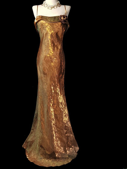 Retro 60er Jahre Meerjungfrauen-Spaghettiträgerkleid mit Blumenmuster, ärmellos, langes Ballkleid, Outfit für den Schulabschlussball AS046