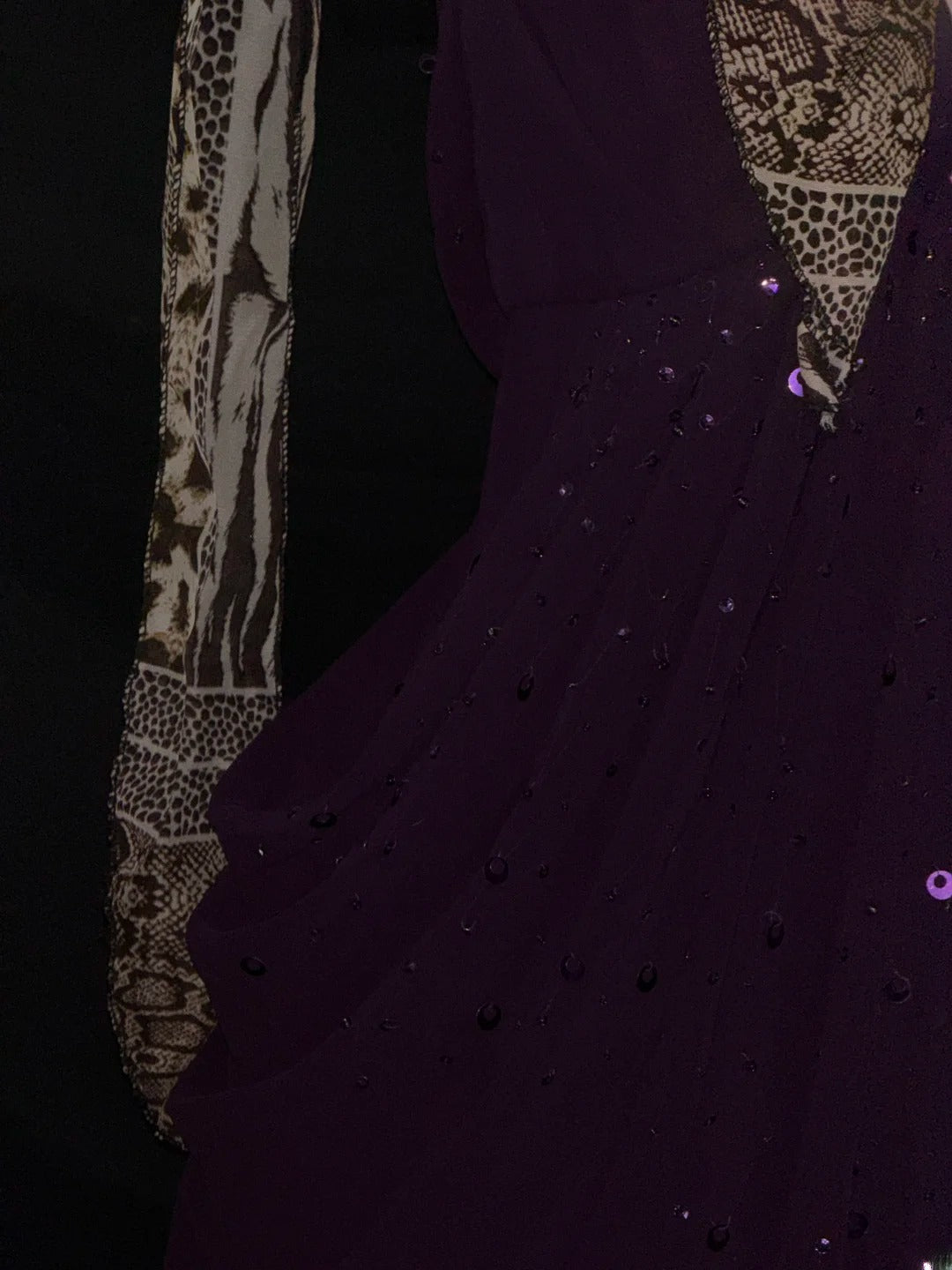 Jolie Robe Courte de Bal de Promo en Chiffon Violet Col V pour Adolescentes, Inspiration Tenues de Rentrée des Lycéennes RB3450