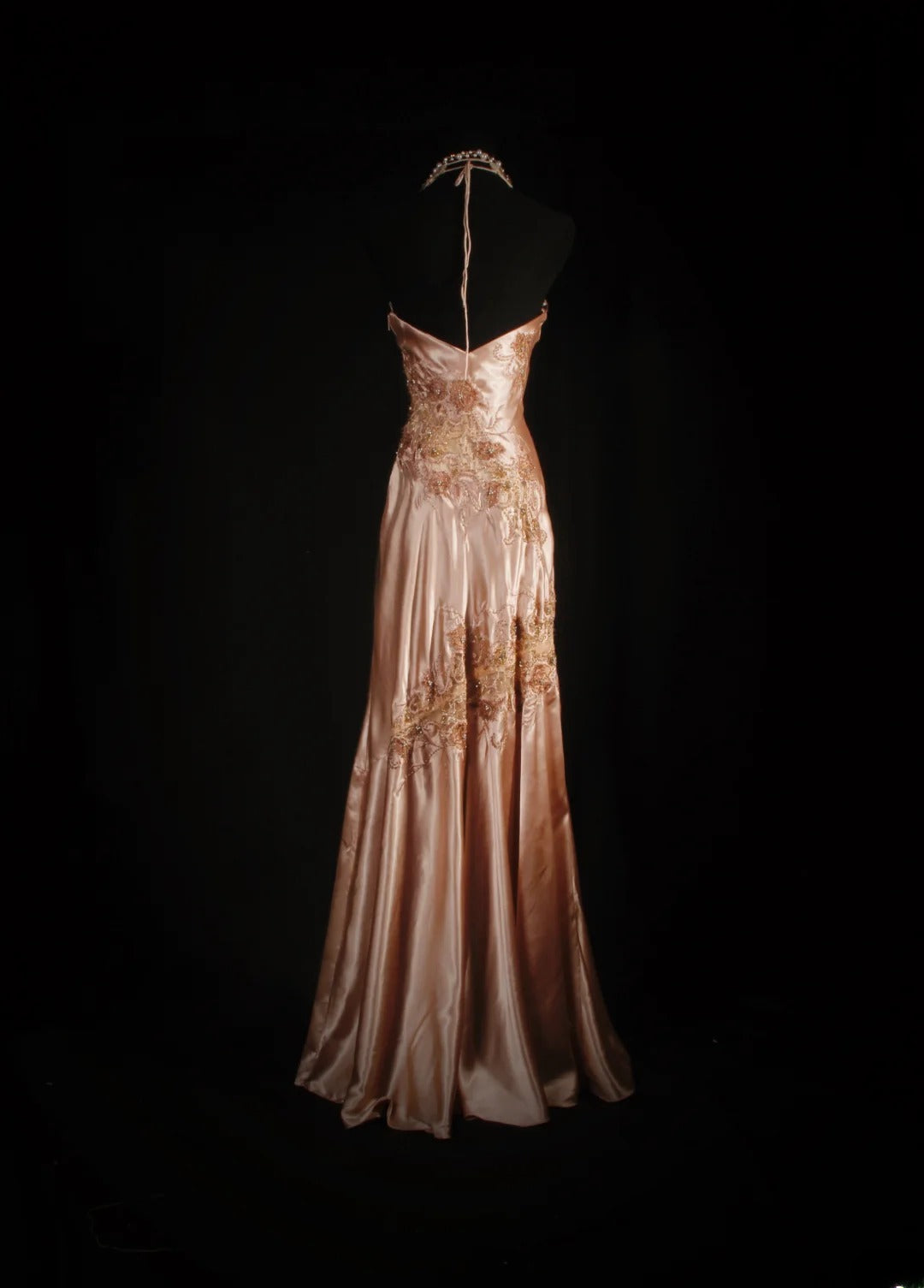 Cocktailkleid für Damen, Meerjungfrauen-Stil, Neckholder, rosafarbener Satin, lang, für Abschlussfeier, Ballkleid AS048