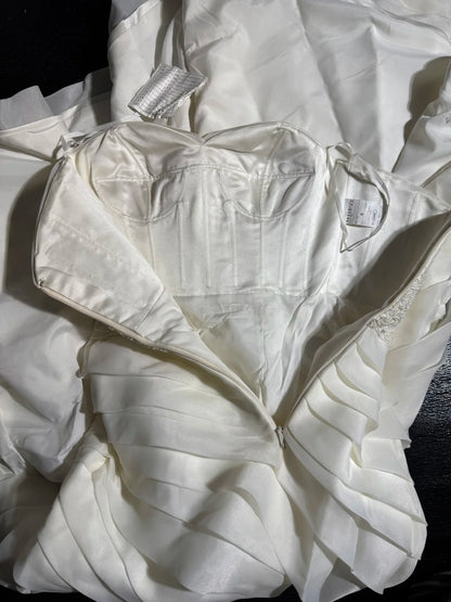 Prinzessinnen-Brautkleider, lange Kleider im 70er-Jahre-Stil, Meerjungfrauen-Ausschnitt, Boho-Stil, mit Spitze, figurbetont, auch in kleinen/großen Größen erhältlich, AS048