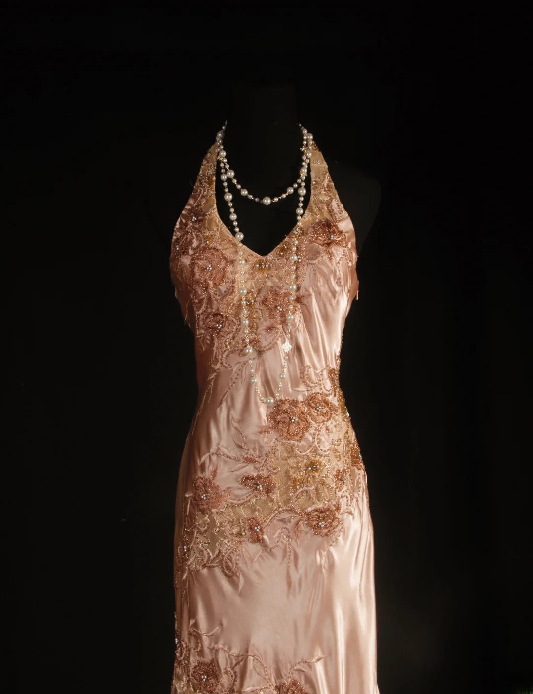Cocktailkleid für Damen, Meerjungfrauen-Stil, Neckholder, rosafarbener Satin, lang, für Abschlussfeier, Ballkleid AS048