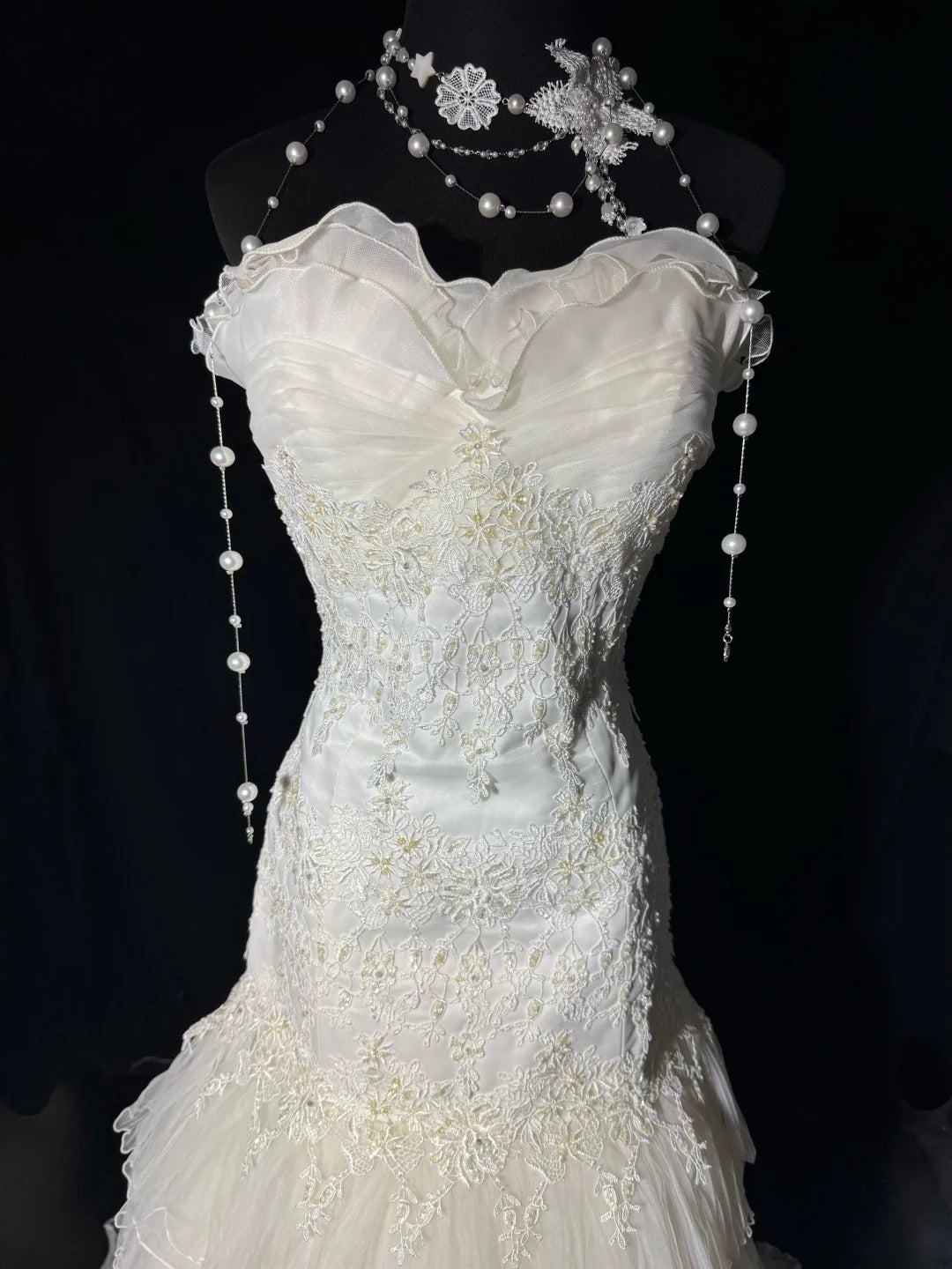 Robe de mariée longue de rêve années 70, robe sirène bustier cœur style bohème pour la mariée avec dentelle, robe de mariée ajustée petites/grandes tailles AS051