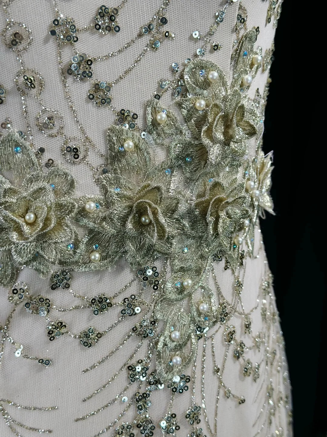Sparkly Prom Dresses Mermaid V Neck Gold Sequin With Lace Long Evening Formal Outfits RB5858