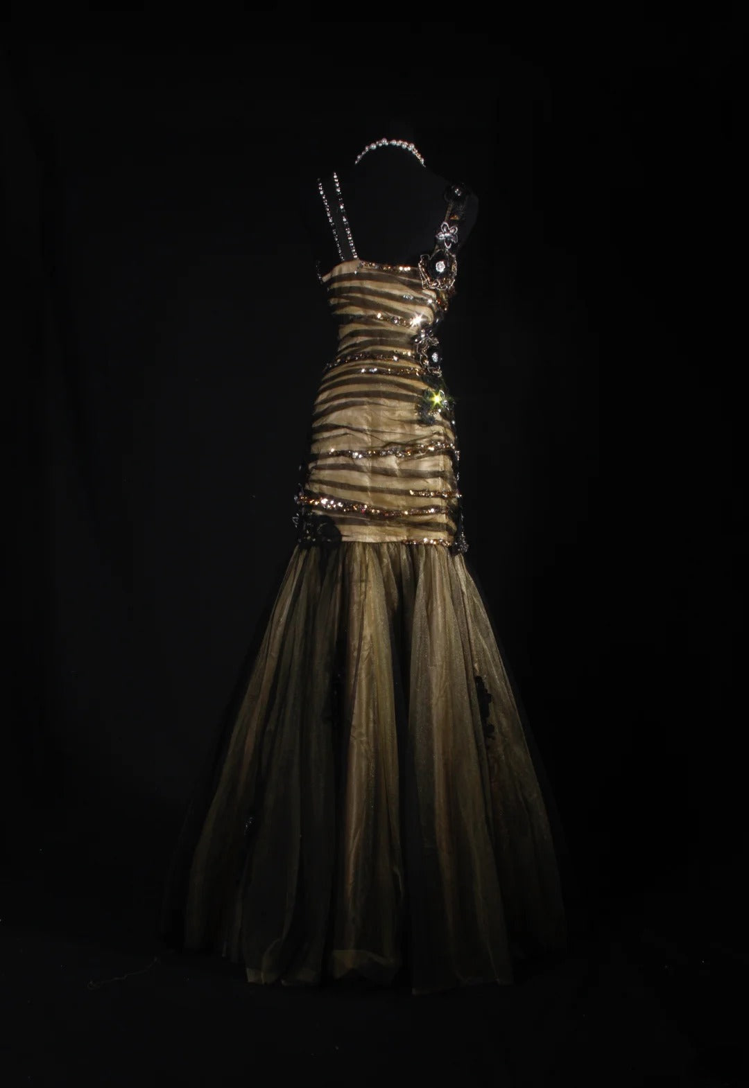 Cocktailkleider für Damen im 90er-Jahre-Meerjungfrauenstil, Schwarz, Tüll, Grün, Satin, Lang, Abschlussballkleider AS054