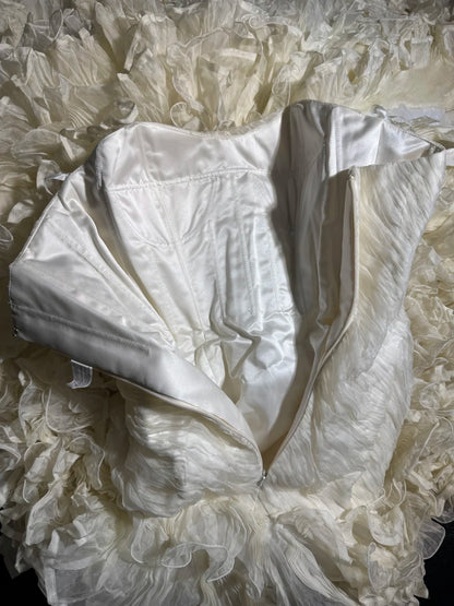 Robe de mariée sirène vintage années 50, décolleté cœur, style bohème, à volants superposés, AS059