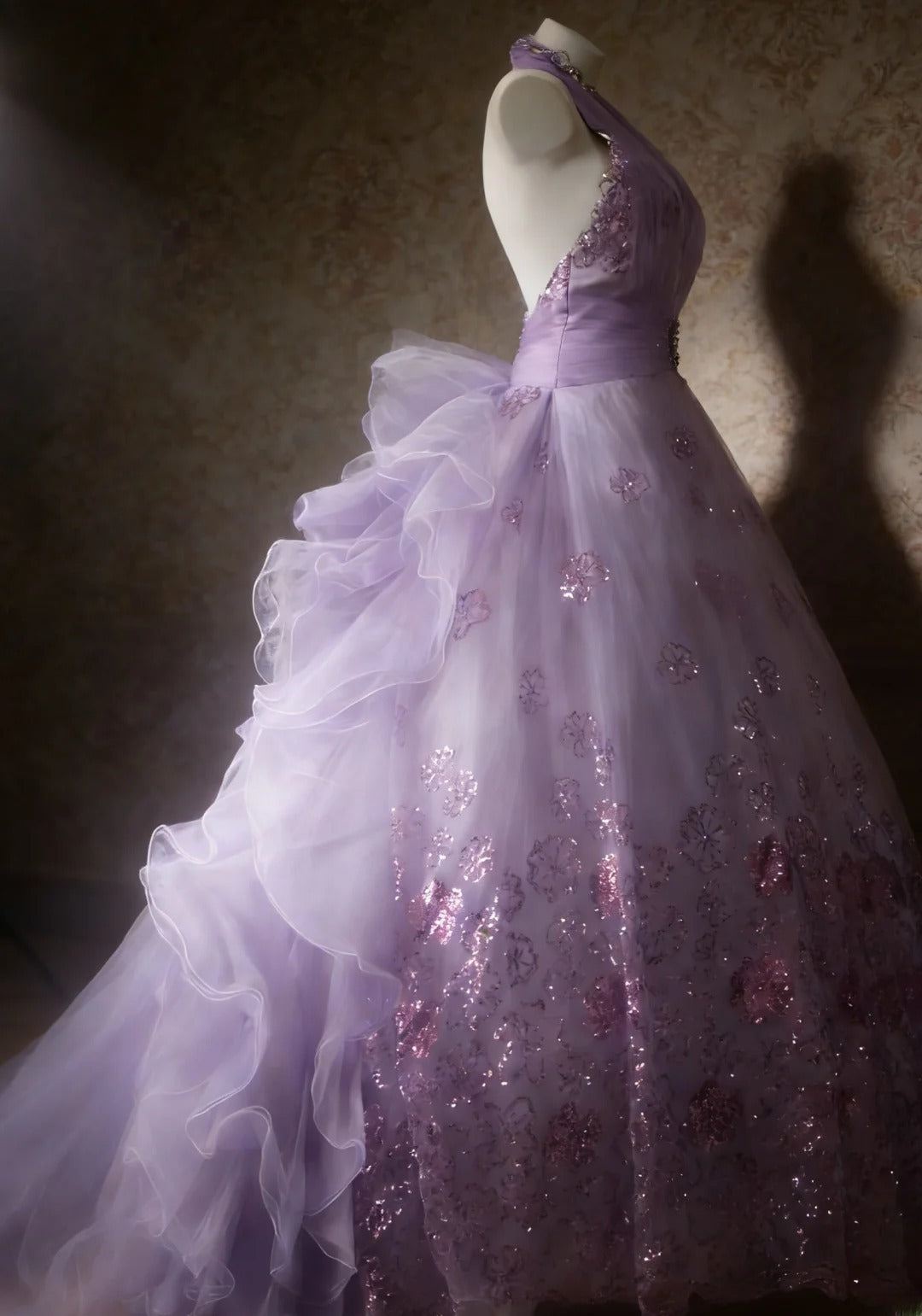 Cute Ball Gown Halter Lilac Sleeveless With Beaded Bodice Tulle Long Quinceanera Dresses Sweet 15 16 Birthday Outfits AS065