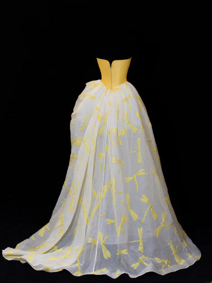 Robe de bal élégante années 50, décolleté cœur, sequins et perles, fente, robe de soirée longue SA066