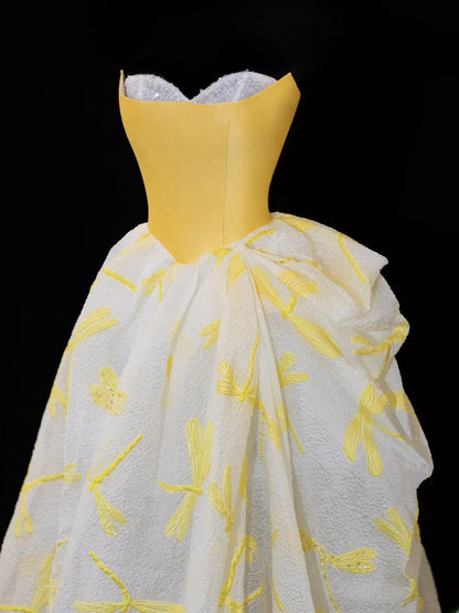 Robe de bal élégante années 50, décolleté cœur, sequins et perles, fente, robe de soirée longue SA066