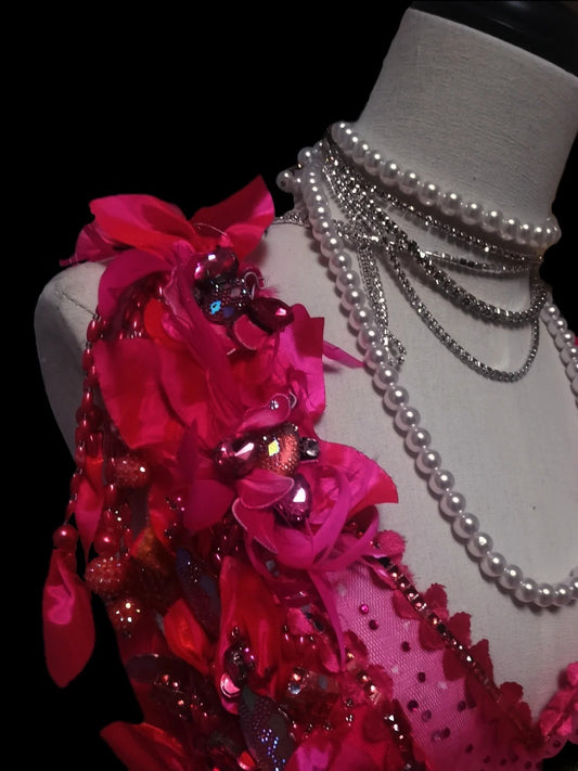 Retro 60s Mermaid V Neck Red Tulle Lace Sleeveless Long Evening Dresses Inspo Senior Night Dance Prom Dress AS083