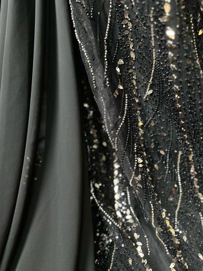 Vintage Prom Dresses Mermaid Off The Shoulder Sequin With Long Sleeves Prom Evening Dress Formal Outfits RB5899