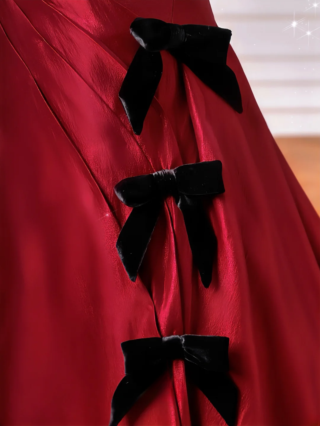 Elegantes Ballkleid, schulterfrei, burgunderrot, lang, formell, für Abschlussball, Abendveranstaltung, Dinnerparty oder andere festliche Anlässe AQ094