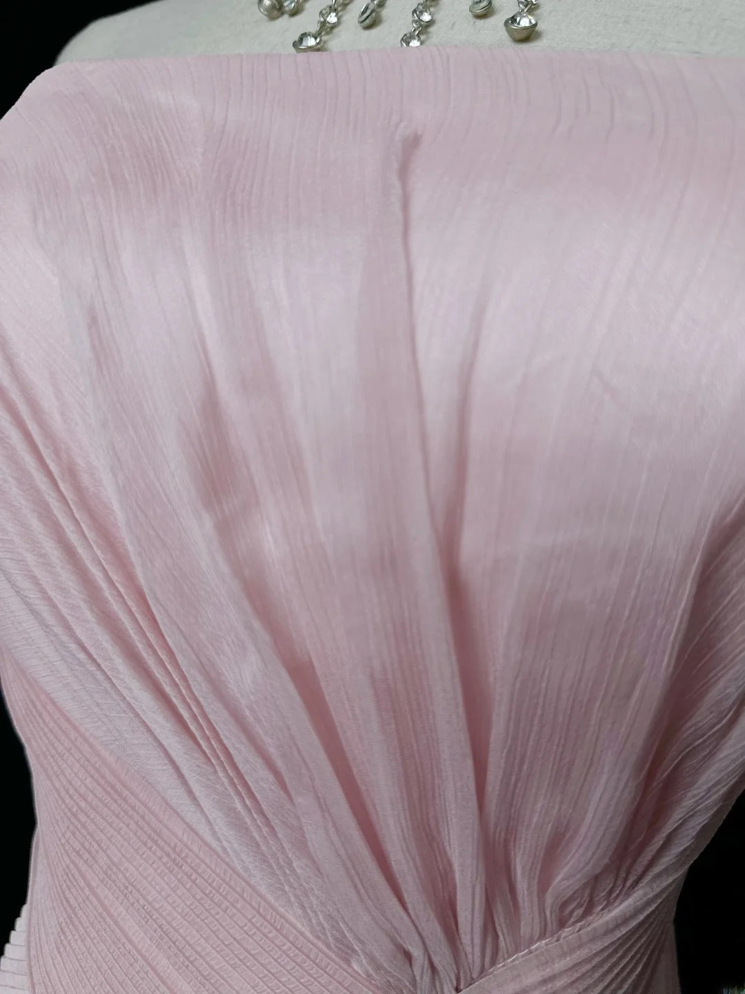 Vintage 80s Prom Dresses Mermaid Strapless Light Pink Chiffon With Ruffled Long Evening Dress Formal Outfits RB5903