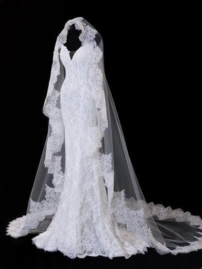 Robe de mariée intemporelle, robe sirène romantique décolletée cœur en dentelle blanche, tailles petites et grandes, pour femmes SA101