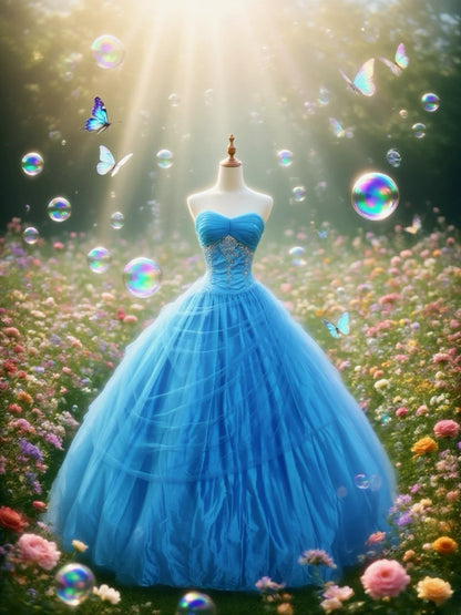 Modest Ball Gown Sweetheart Royal Blue Tulle Sleeveless With Beading Long Sweet 16 Dresses Seventeen Quince Dress RB3567