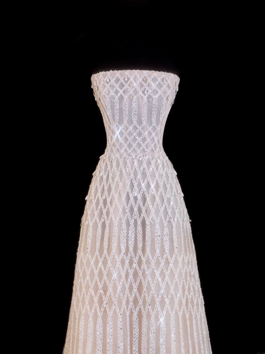 Robes de mariée élégantes, coupe trapèze, bustier, couleur champagne, ornées de perles, longues, tailles petites et grandes, pour femmes SA105