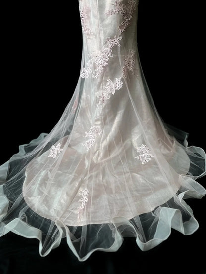 Vintage 70s Prom Dresses Mermaid Spaghetti Strap Light Blue Tulle With Lace Beading Long Party Dress Formal Outfits RB5921