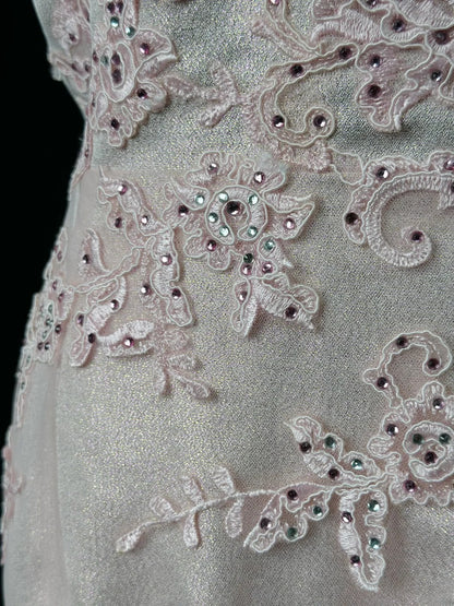 Vintage 70s Prom Dresses Mermaid Spaghetti Strap Light Blue Tulle With Lace Beading Long Party Dress Formal Outfits RB5921