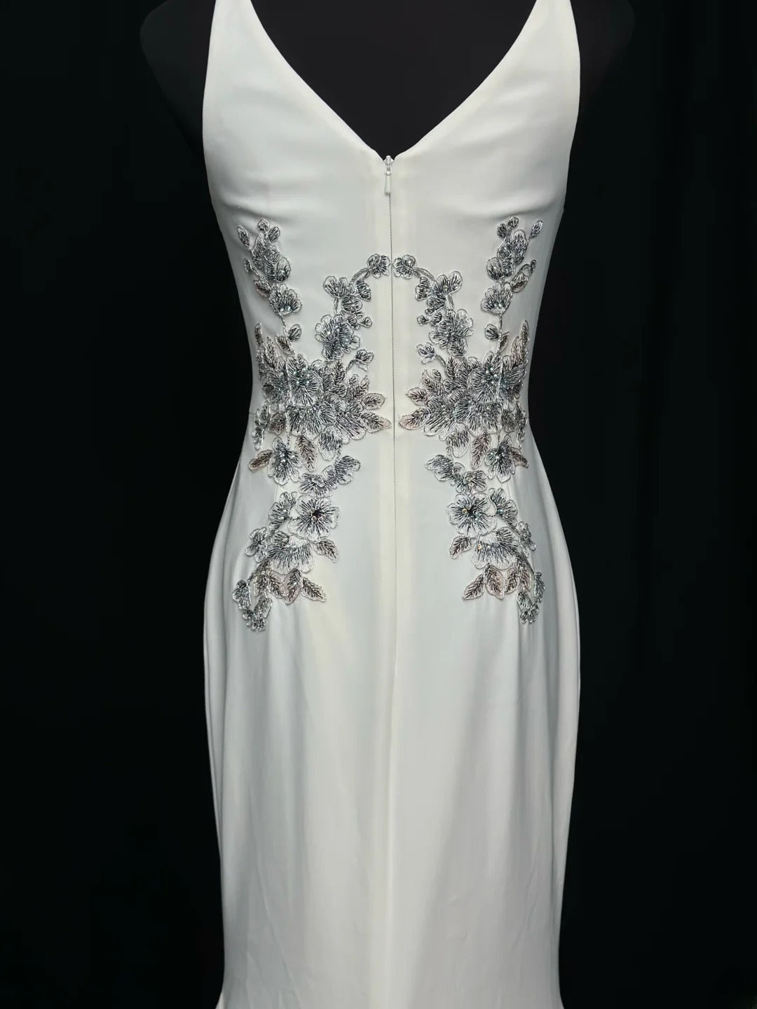 Vintage 70s Prom Dresses Mermaid Spaghetti Strap White Satin With Appliqued Beading Long Party Dress Formal Outfits RB5923