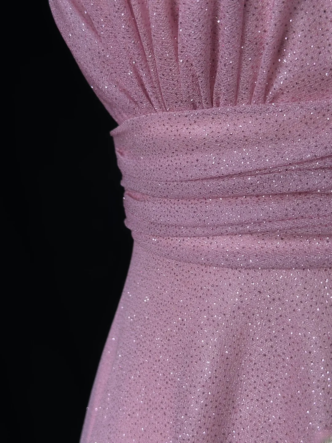 Vintage 1980s Prom Dresses A Line Halter Pink With Bow Evening Dress Formal Outfits RB5924
