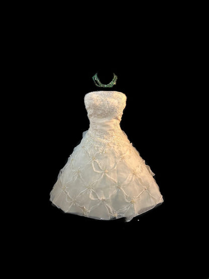 Vintage Ball Gown Strapless White Matric Mini Graduation Hoco Dresses Short Senior Birthday Homecoming Outfits RB3577