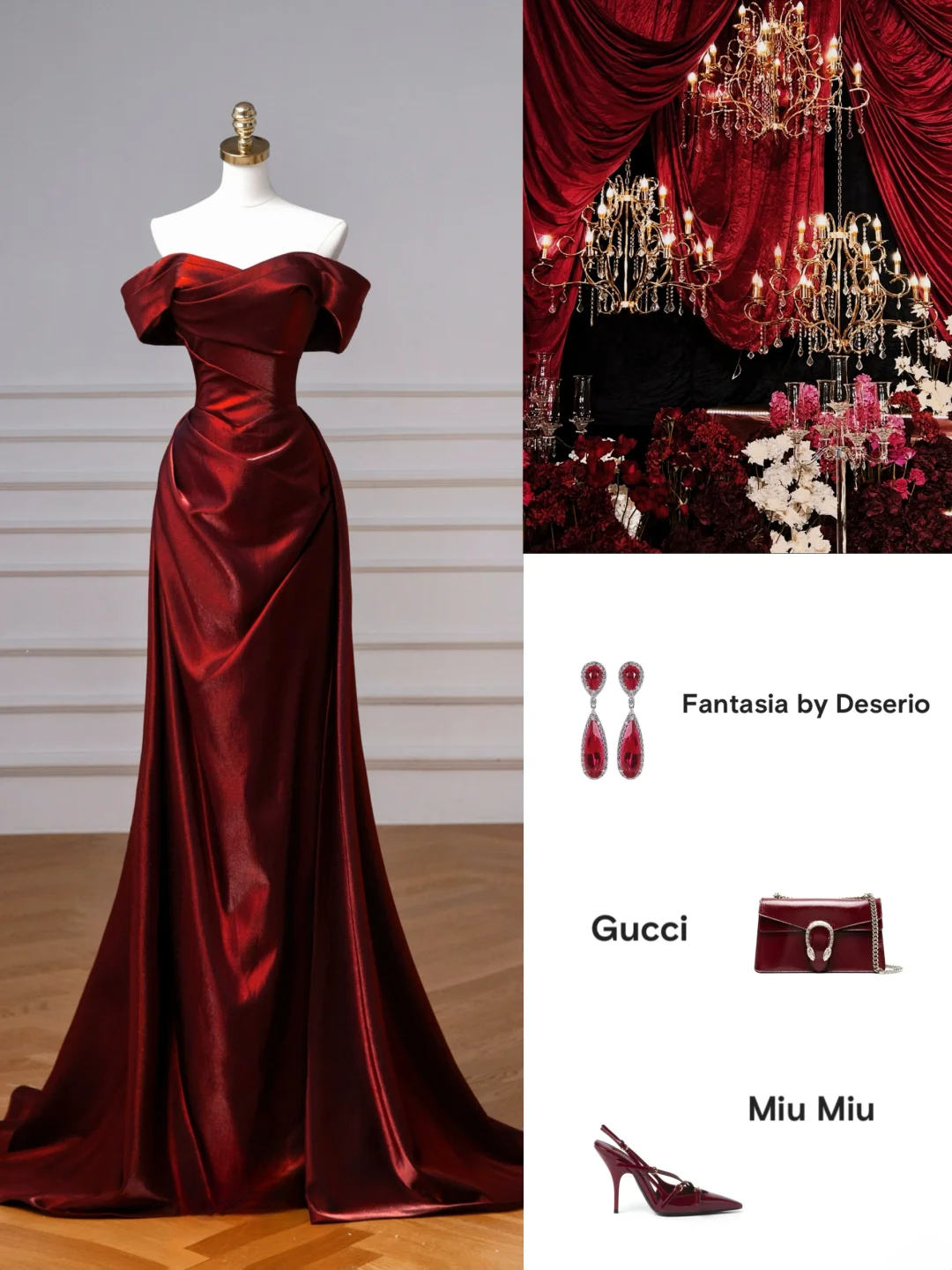 Elegantes, schulterfreies, burgunderrotes, langes Meerjungfrauen-Abendkleid aus Satin, perfekt für festliche Anlässe wie Ball, Tanz und Party (AQ132)