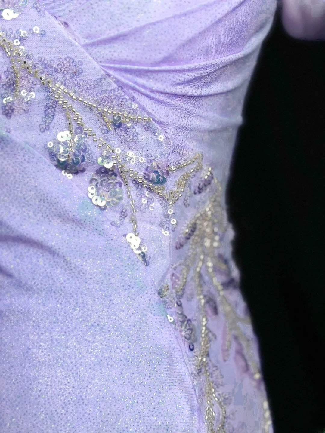 Sparkly Prom Dresses Mermaid Off The Shoulder Lilac Sequin Long Party Dress Formal Outfits RB5945