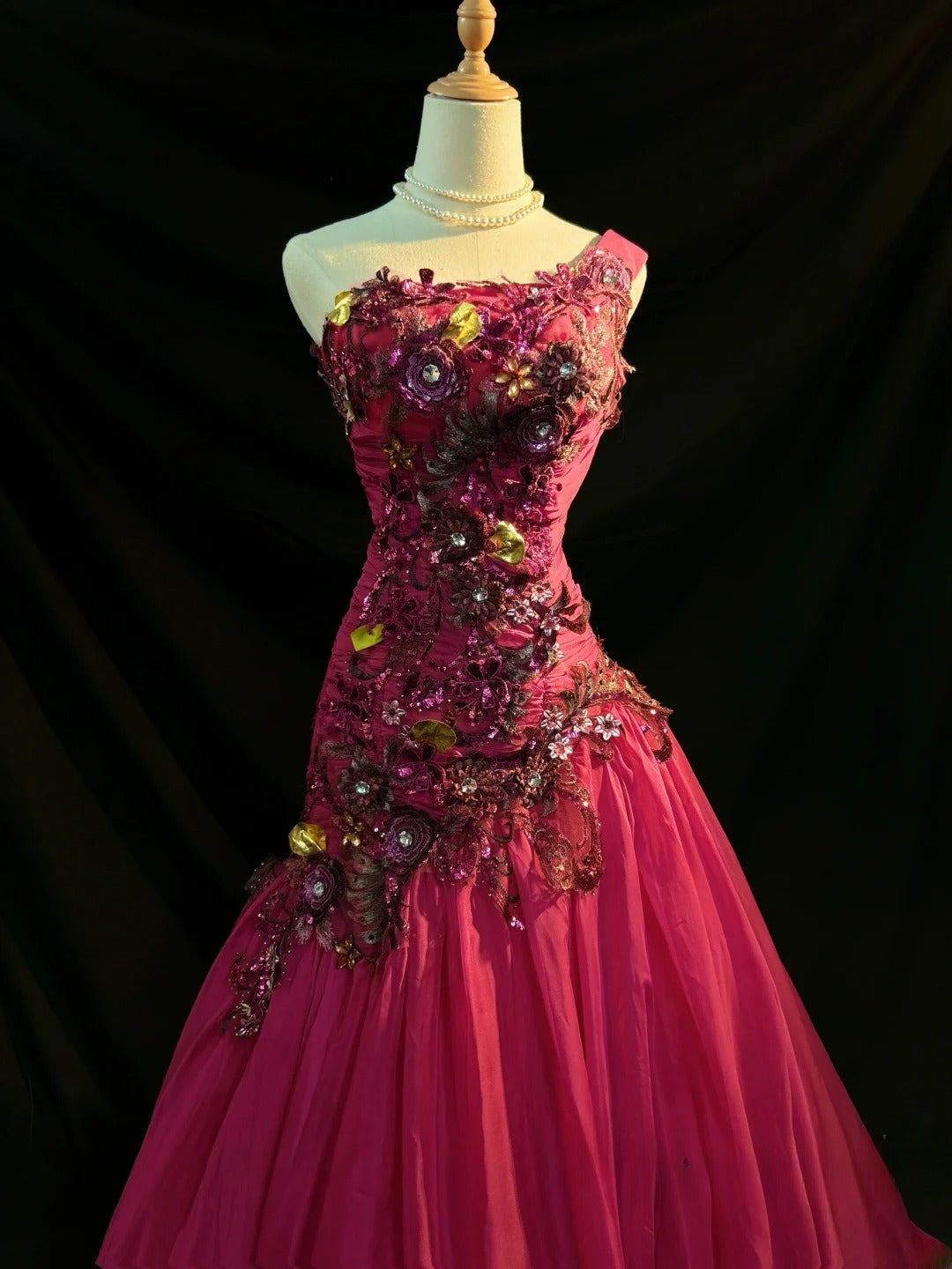 Vintage 70s Prom Dresses Mermaid One Shoulder Hot Pink Sleeveless For Women Long Evening Formal Outfits RB3586