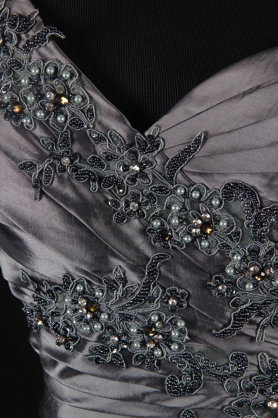 Vintage 50s 1950s Formal Mermaid One Shoulder Grey Tiered Pleated With Beads Style Impress Long Prom Dresses Party Formal Gowns AS141