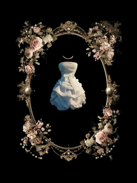Vintage Ball Gown Strapless White 80s Matric Mini Graduation Hoco Dresses Short Senior Birthday Homecoming Outfits RB3591