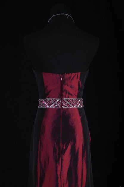 Retro Vintage 1960s Style Formal Mermaid Sweetheart Burgundy Wine Red With Beads Long Prom Dresses Party Formal Gowns AS148