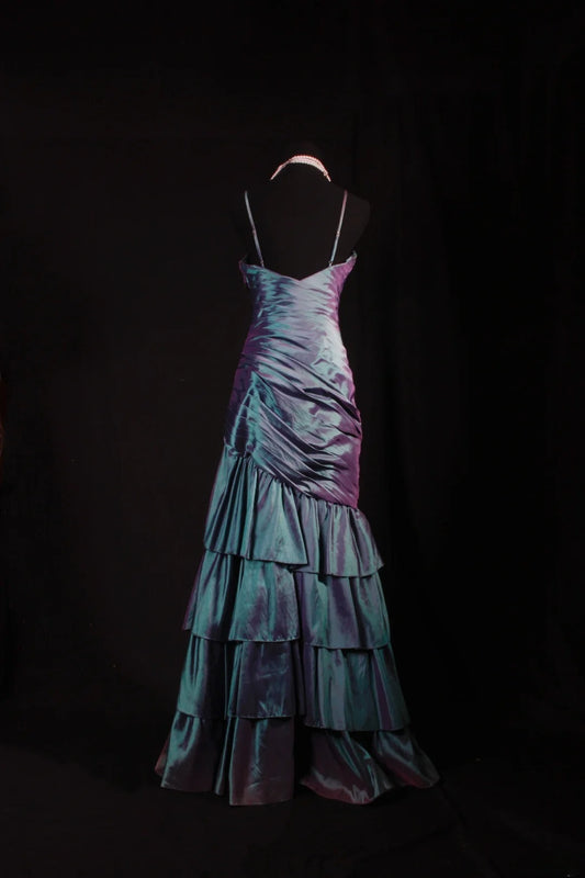 Vintage Prom Dresses Aesthetic Mermaid Spaghetti Straps Semi Formal With Beads Inspo Impress Long Party Formal Gown For Teenagers High Schools AS154