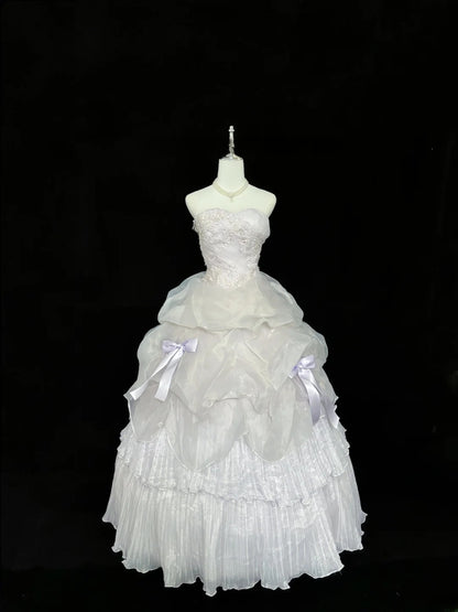 Cute Ball Gown Sweetheart Lilac With Appliqued Long Quince Dress Voluminous Sweet 16 Sweet Sixteen Outfits Vestido de 15 RB7542