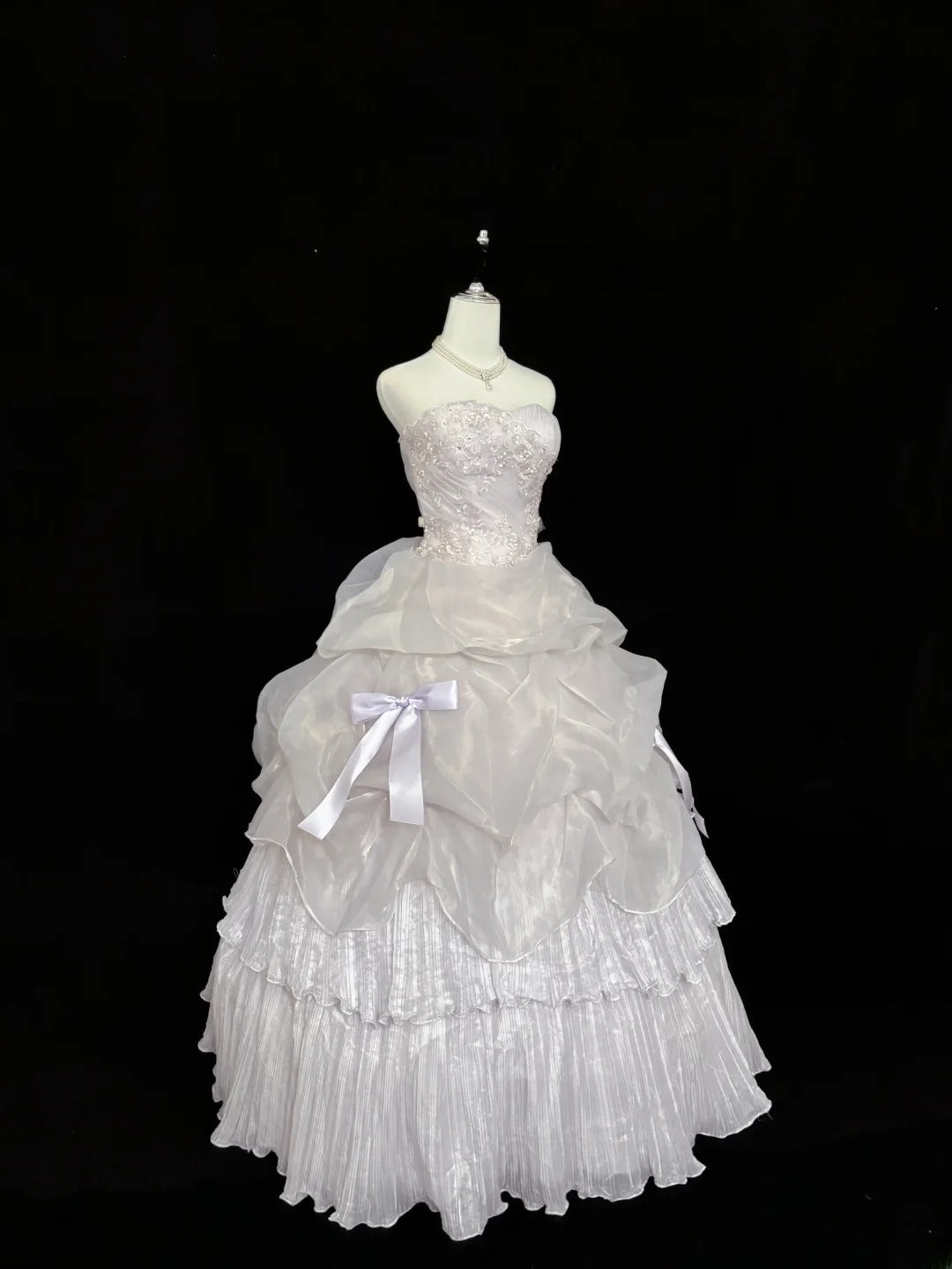 Cute Ball Gown Sweetheart Lilac With Appliqued Long Quince Dress Voluminous Sweet 16 Sweet Sixteen Outfits Vestido de 15 RB7542