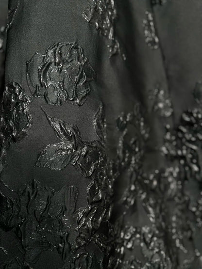 Vintage Prom Dresses Ball Gown Strapless Black With Lace Satin Long Party Gown Formal Outfits RB5975