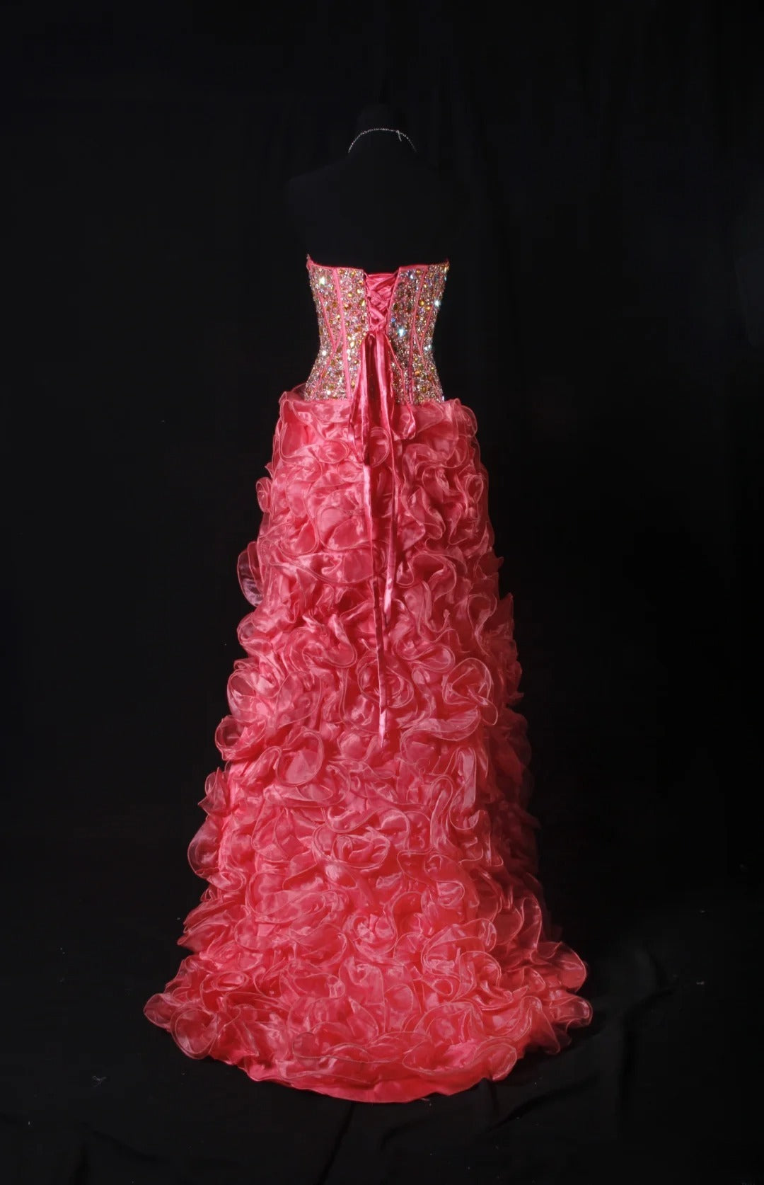 Sparkly Prom Dresses Aesthetic High Low Sweetheart Pink Tiered With Beads Inspo Party Semi Formal Gown For Senior Teens High Schools AS169