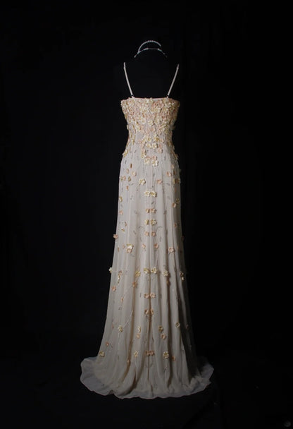Vintage Prom Dresses Inspiration A Line Spaghetti Straps White Semi Formal 90s Prom Dresses With Beads For Teens High Schools AS170