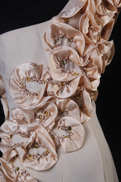 Elegantes Etuikleid mit One-Shoulder-Schulter, kurzes Kleid zum 16. Geburtstag, Homecoming-Kleid, Cocktailkleid AS175