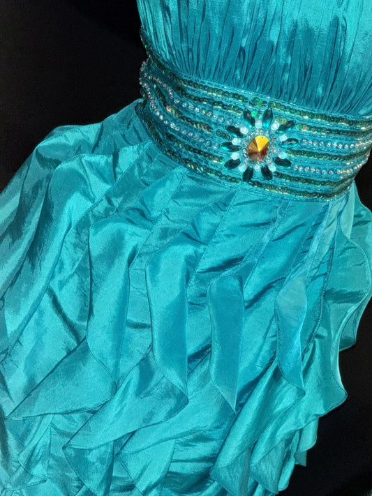 Vintage Sheath Strapless Blue Taffeta Dress 80s Matric Mini Graduation Hoco Dresses Short Senior Birthday Homecoming Outfits RB3608