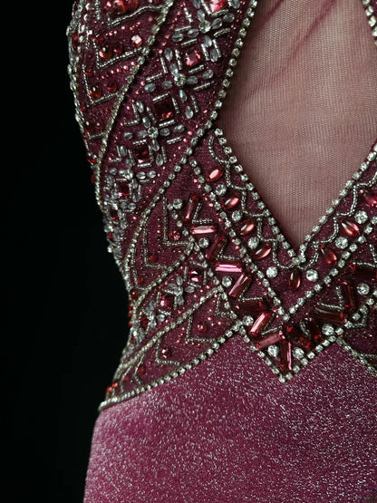 Vintage Prom Dresses Mermaid Jewel Neck Backless Sequin With Beads Long Party Gown Formal Outfits RB5988