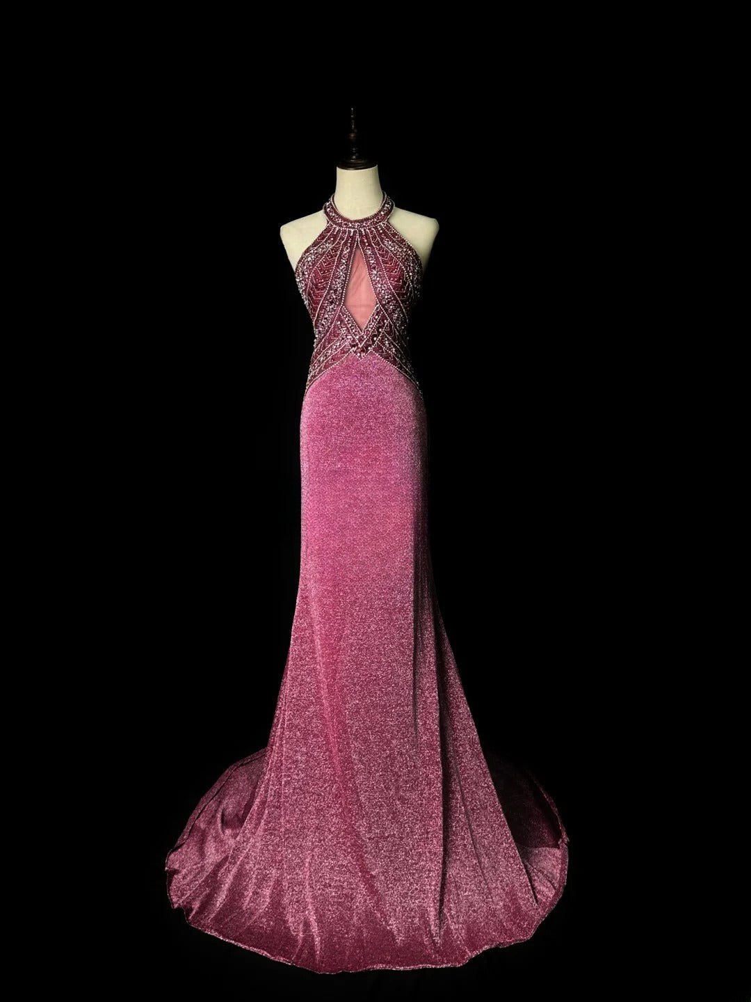 Vintage Prom Dresses Mermaid Jewel Neck Backless Sequin With Beads Long Party Gown Formal Outfits RB5988