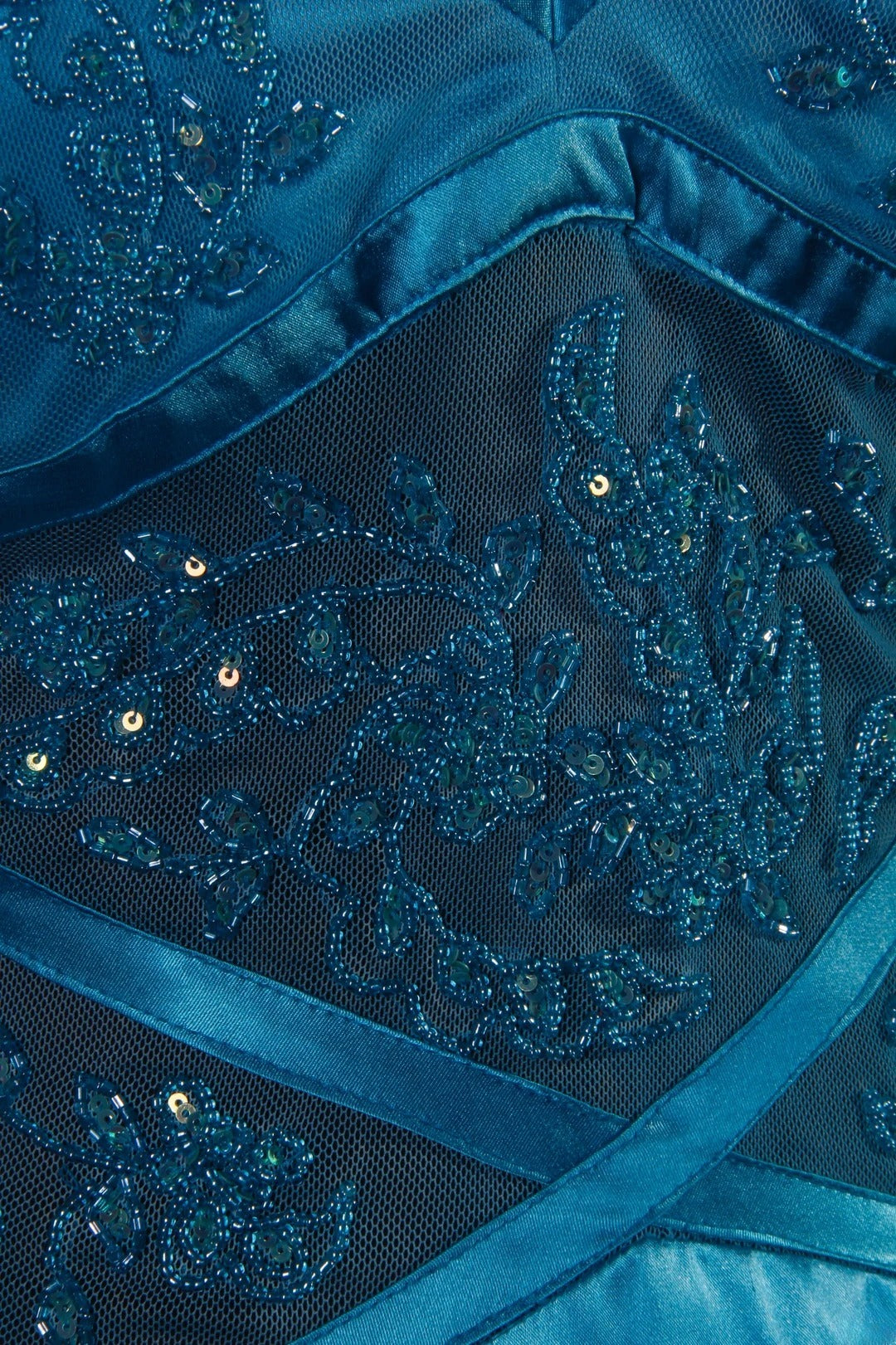 Vintage Meerjungfrauen-Abendkleid aus den 50er Jahren, blauer Satin, Spaghettiträger, langes Partykleid AS191