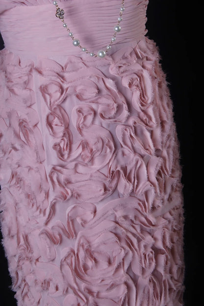 Robe fourreau chic à col en V rose à fleurs, robe de bal courte pour un 16e anniversaire, robe de soirée, robe de cocktail AS202